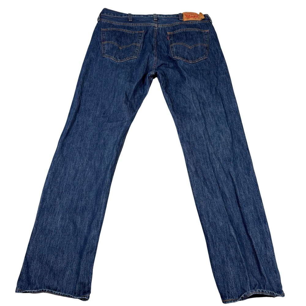 Levis 501 Original Fit Jeans Mens 38x34 Blue Denim Straight Leg Button Fly